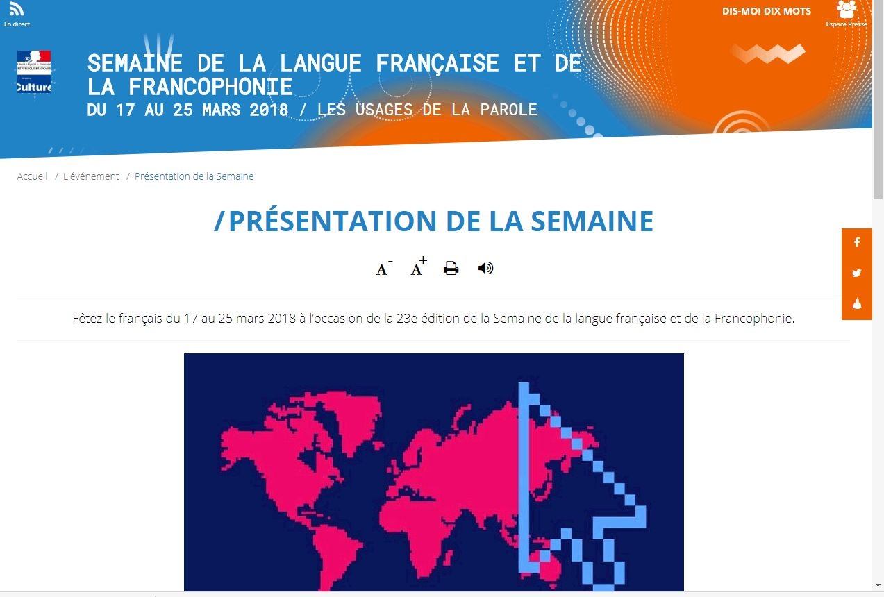 La Semaine de la langue française et de la Francophonie 2018  : on aime ! 
